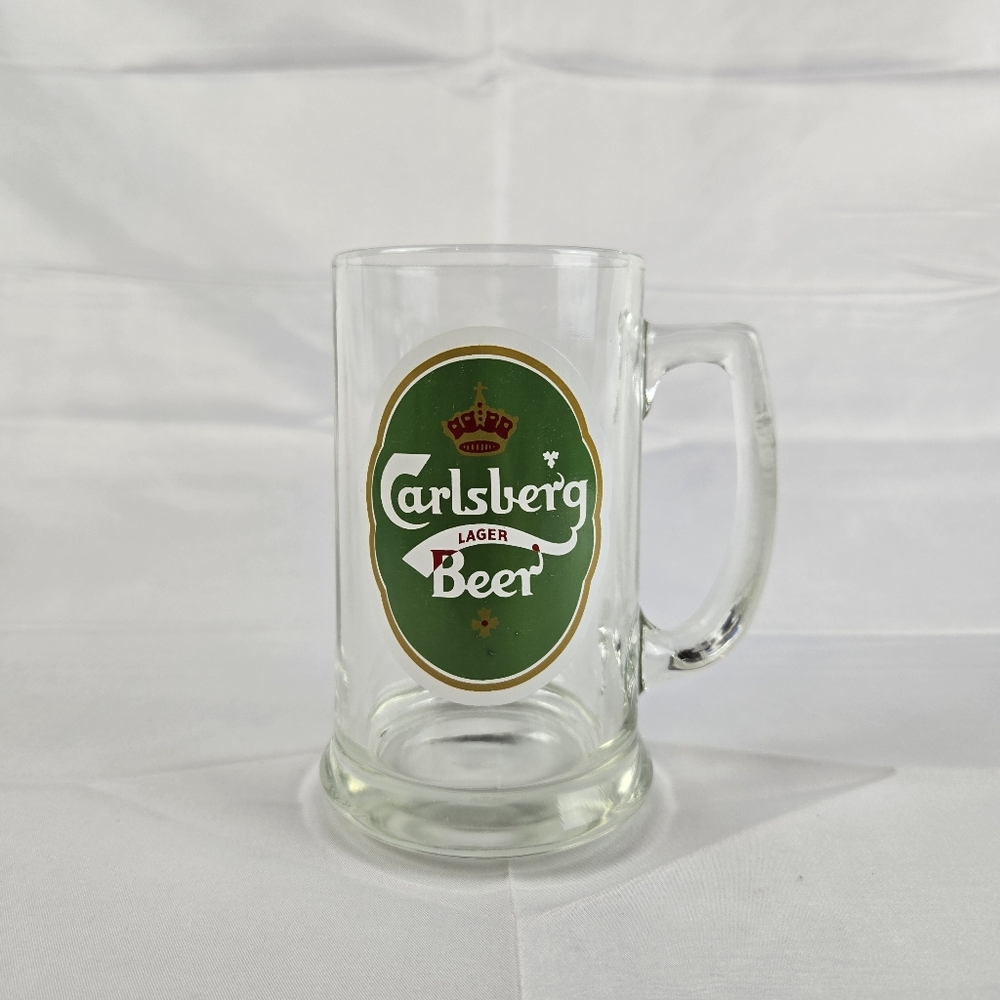 Vintage Carlsberg Lager Beer Stein Glass .5L